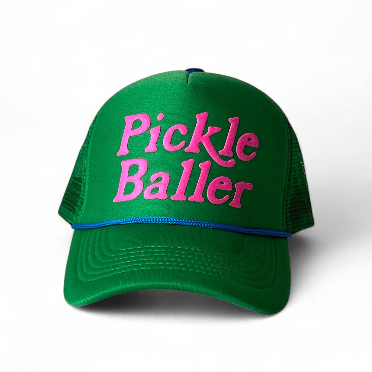 Pickle Ball Green and Pink Trucker Hat