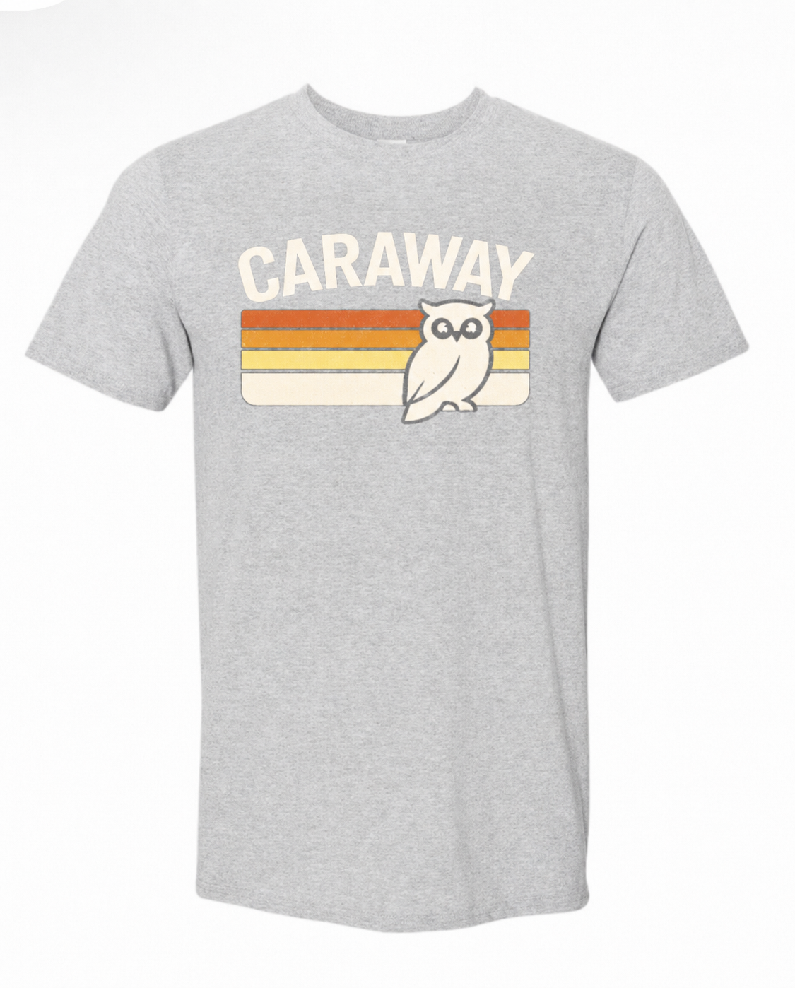 Caraway Owls - Colored Stripes Gray Shirt Youth