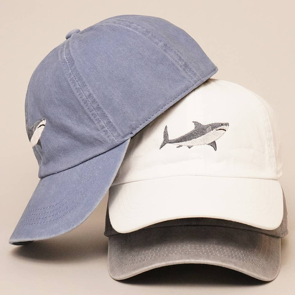 Shark Embroidered Baseball Cap Hat