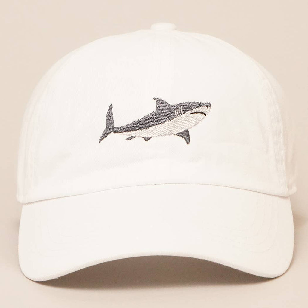 Shark Embroidered Baseball Cap Hat