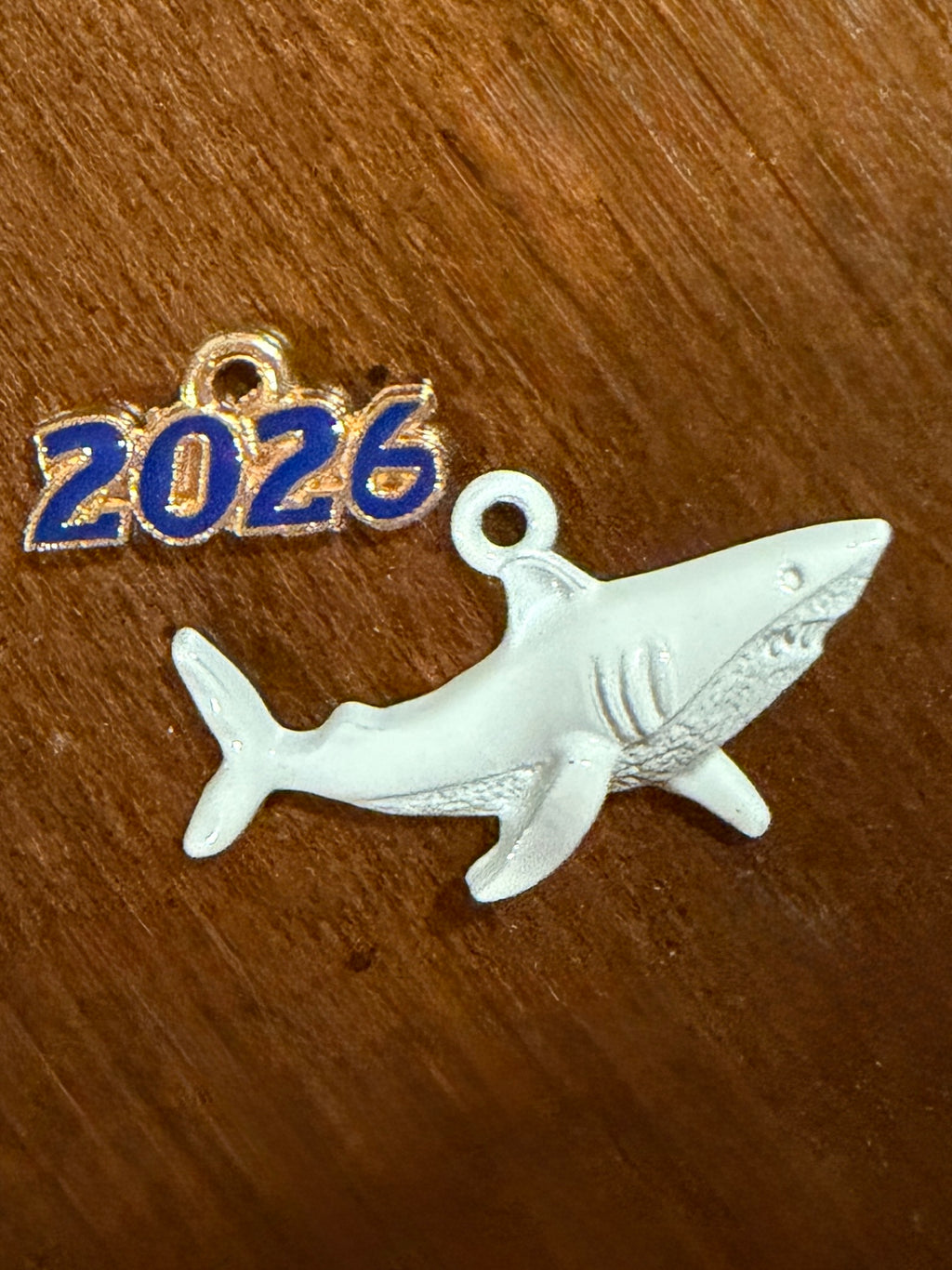 Balcones Sharks Ribbon Holder Charm Bundle | Set of 2 | Shark Charm + 2026 Season Charm